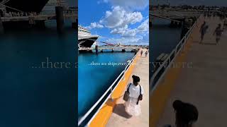 Arriving at a Caribbean cruise port during peak season