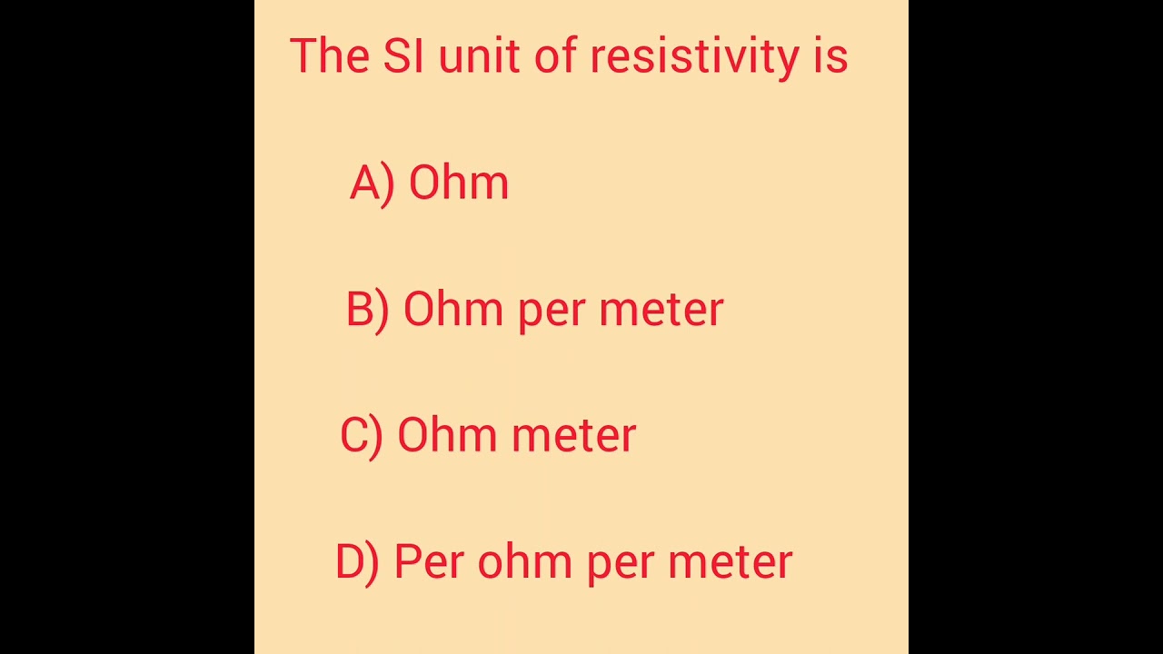 MCQs On Resistance And Resistivity | Electricity Science Class 10