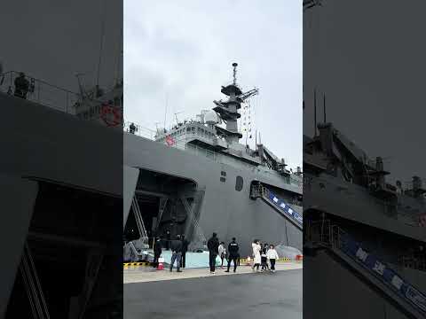 海上自衛隊の輸送艦「おおすみ（JS Osumi, LST-4001）」　　広島港クルーズターミナル　広島市南区宇品海岸３丁目１２ #広島 #広島港 #広島みなとフェスタ #海上自衛隊 #輸送艦