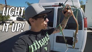 Installing Trailer Light Wiring Harness and License Plate Light on Our Van