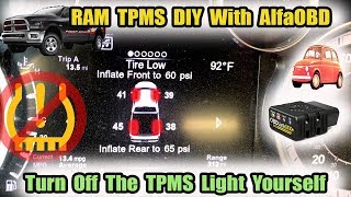 Ram 13-18 TPMS: Change The TPMS Setting Yourself With Alfa OBD