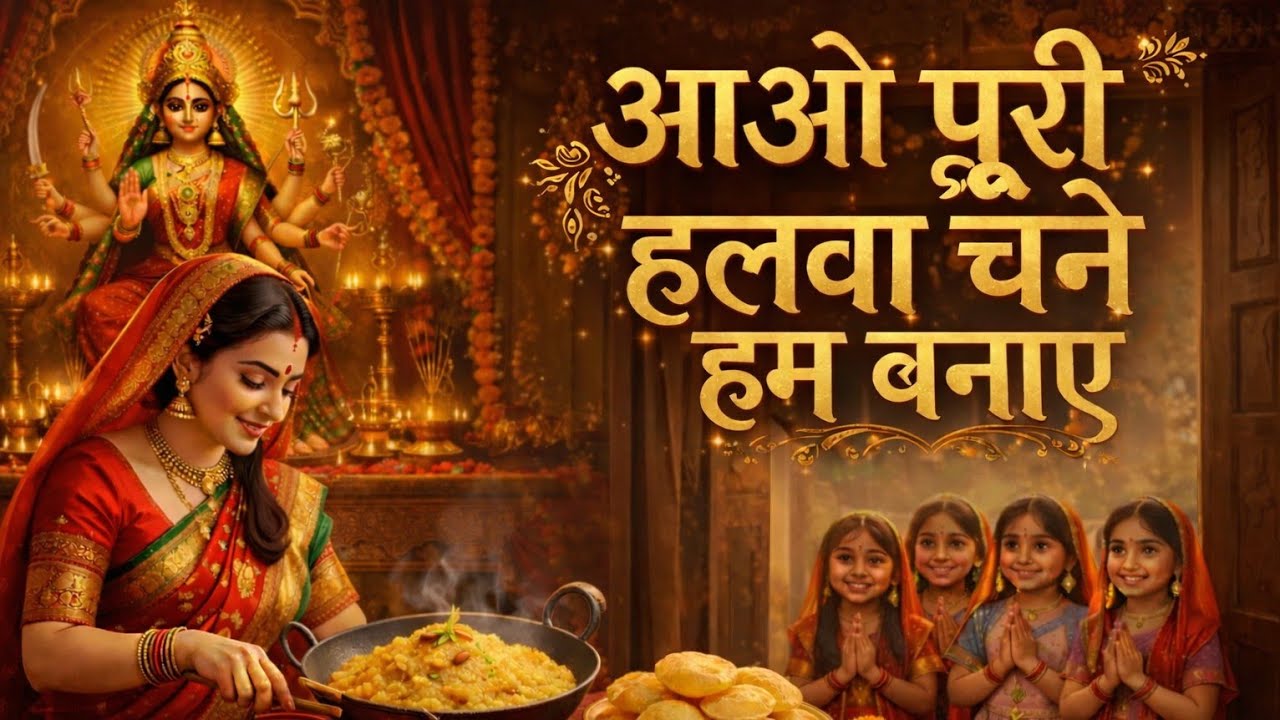 आओ पूरी, हलवा-चने हम बनाएँ (कन्या पूजन) भजन लिरिक्स - पारुल गुप्ता Video