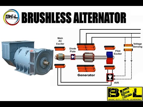 Brushless alternator working at Basic Electrical Learning