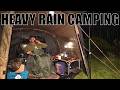 Car Camping in Rain Storm on Mountain - OZTent AT4 Air Tent