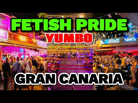 Walking Through Yumbo Center During Fetish Pride | Gran Canaria Nightlife Vibes