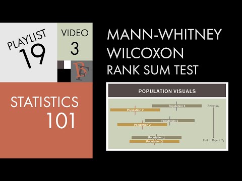 Statistics 101: Nonparametric Methods, Mann-Whitney-Wilcoxon Rank Sum Test