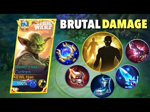 NEW CYCLOPS BRUTAL DAMAGE FOR MIDLANER (Best build and Emblem)