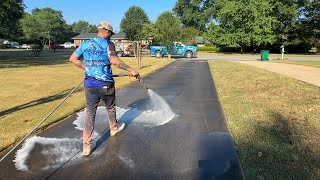 This Driveway Has NEVER Been Cleaned and I Made It Look New Again