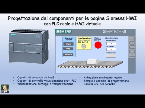 Designing commands, controls, and animations for Siemens HMI pages - Program and simulation