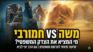 משה VS חמורבי -מי המציא את הצדק המשפטי? / שיעור לפרשת משפטים עם הרב יוני לביא (הרב יוני לביא) - התמונה מוצגת ישירות מתוך אתר האינטרנט יוטיוב. זכויות היוצרים בתמונה שייכות ליוצרה. קישור קרדיט למקור התוכן נמצא בתוך דף הסרטון
