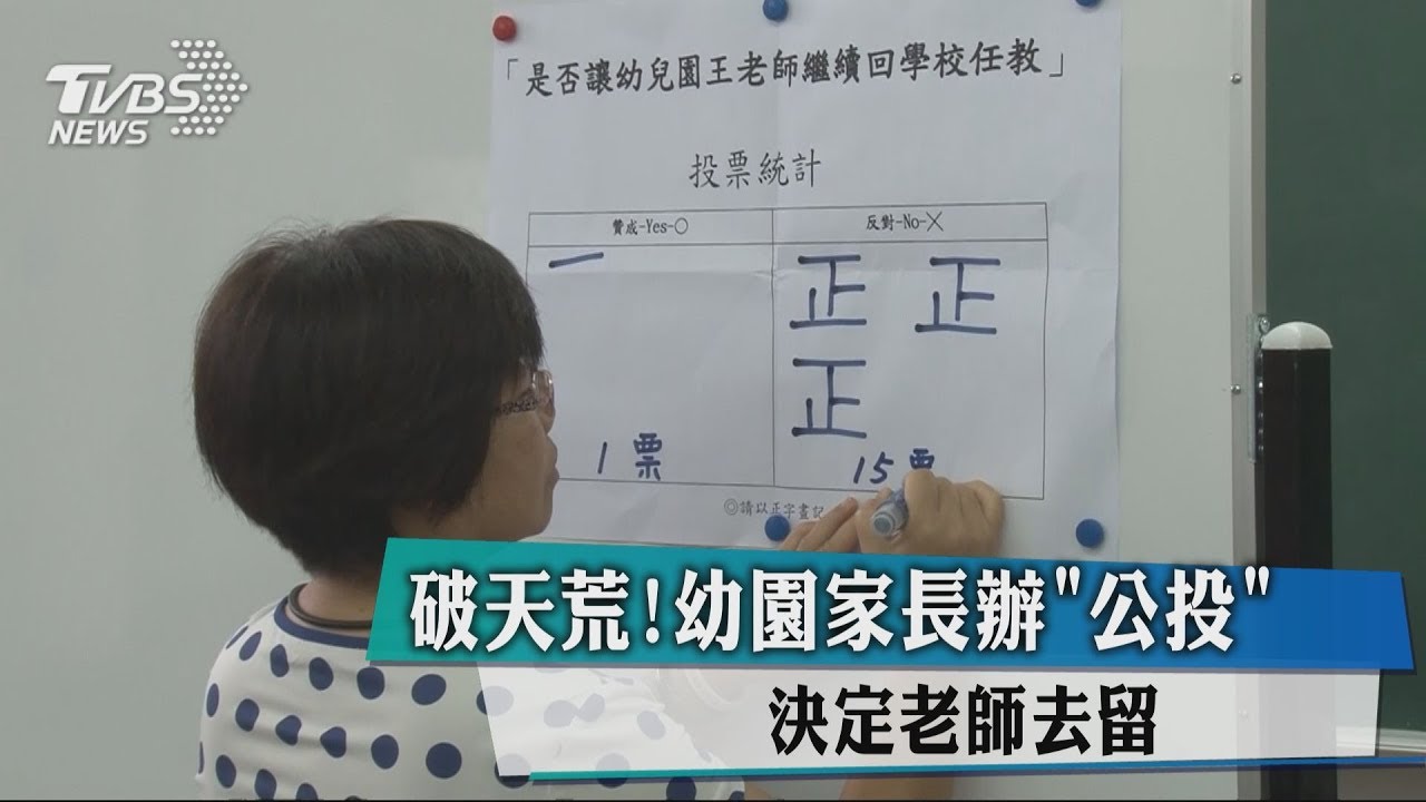 破天荒!幼園家長辦「公投」 決定老師去留