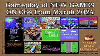 Gameplay of New C64 Games from March 2024