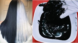 How To Make Black Hair Dye Only 1 Ingredient/Homemade Hair Dye/Black Hair Dye/Hair Color Recipe