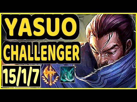 BACKLUND (YASUO) - 15/1/7 KDA CHALLENGER GAMEPLAY - EUW