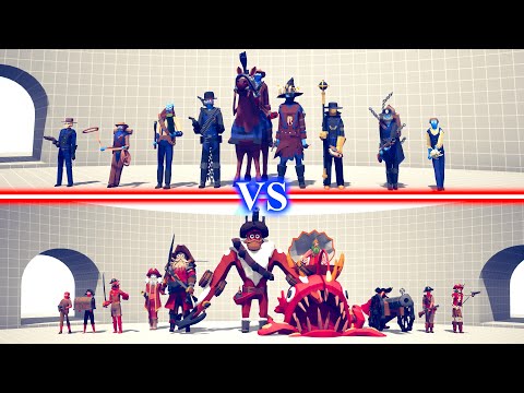 WILD WEST DLC TEAM vs PIRATE DLC TEAM - Totally Accurate Battle Simulator TABS