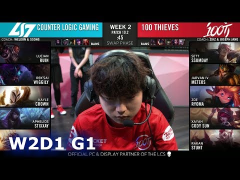 CLG vs 100 Thieves | Week 2 Day 1 S10 LCS Spring 2020 | CLG vs 100 W2D1