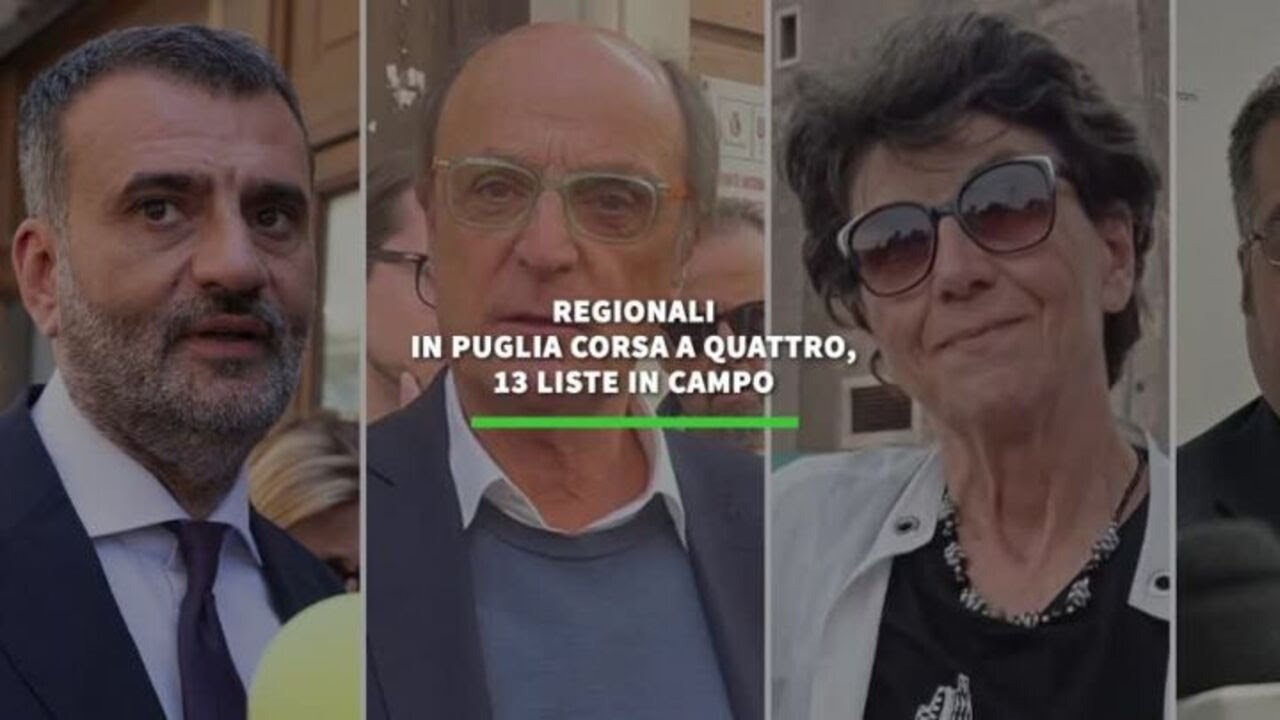 Regionali in Puglia corsa a quattro, 13 liste in campo