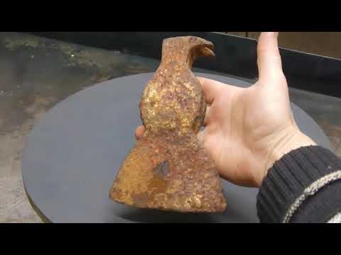 Rusty Old Axe Restoration. WW2 German Sapper Axe Restoration