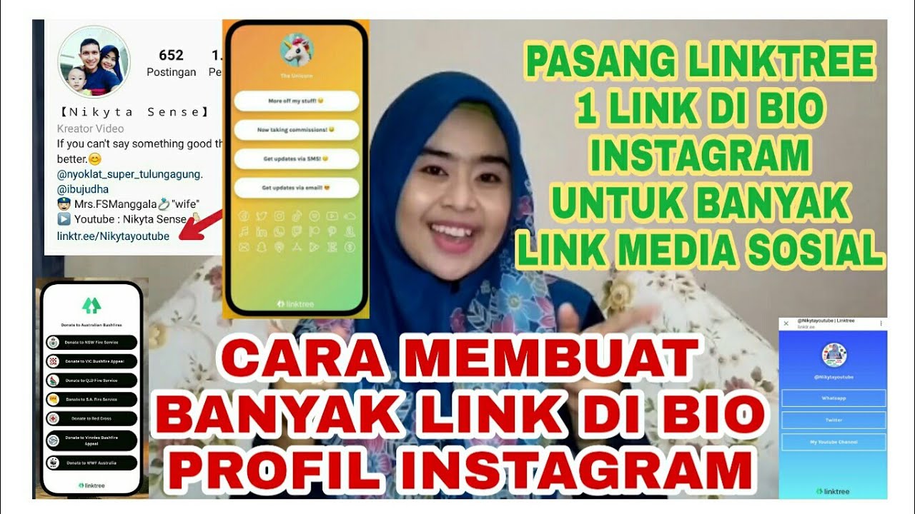 Cara Membuat Banyak Link Media Sosial di Bio Profil Instagram menggunakan #Linktree by Nikyta 2020