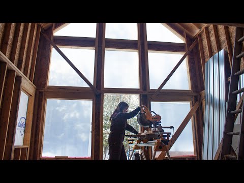 Off Grid CABIN Build | Framing interior walls