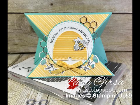 How to make a Tricorn Fun Fold card and two others using the Honey Bee Bundle by Stampin' Up!®