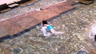 preview picture of video 'Chloe swimming in waterfall steps on North Shore, PIttsburgh'