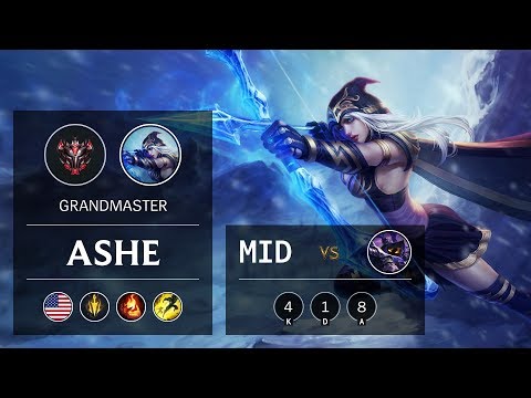 Ashe Mid vs Veigar - NA Grandmaster Patch 9.22