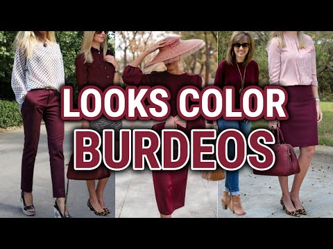 LOOKS DE MODA OTOÑO INVIERNO 2021 2022 CON EL COLOR GRANATE/ COMO LLEVAR CON ELEGANCIA EL COLOR VINO