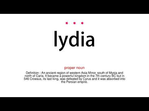 How to pronounce lydia - Vocab Today