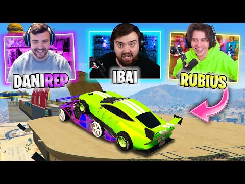 MY FIRST FACE TO FACE WITH RUBIUS , IBAI , AURONPLAY AND FRIENDS!! MAXIMUM MADNESS! - GTA V ONLINE