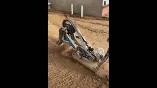 Compactor homemade machine of worker still good working