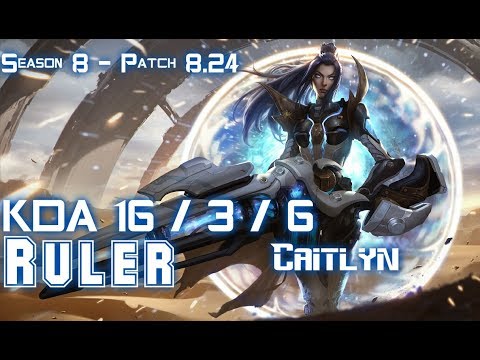 Ruler CAITLYN vs LUCIAN ADC - Patch 8.24 KR Ranked