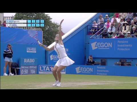 Elena Vesnina's semi-final victory over Yanina Wickmayer in the 2013 Aegon International