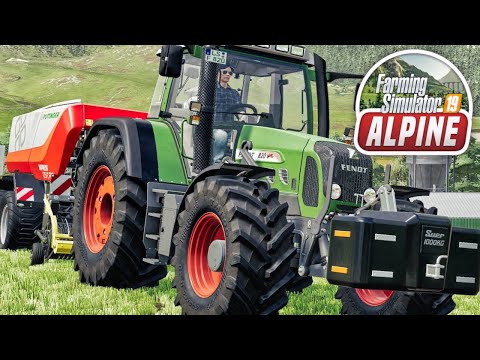 LS19 ALPINE -Mit Ballenpresse Impress 125 FC PRO Silageballen herstellen - Ls19 Alpine DLC ERLENGRAT