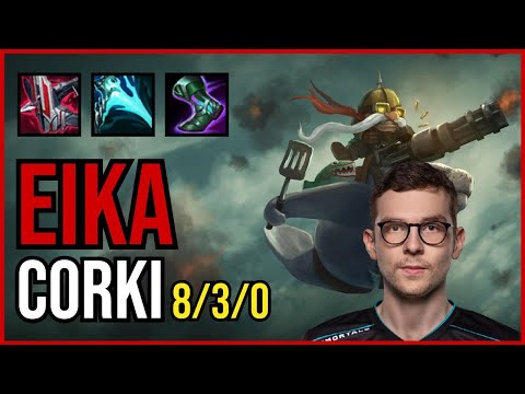 EIKA - CORKI vs AZIR Mid - EUW Challenger - Patch 11.7 QUADRAKILL