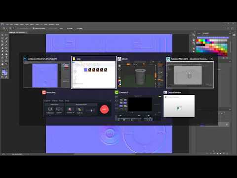 SciFiContainer 05 Baking and Reproject (ZBrush)