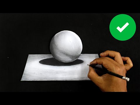 🟢 How to draw a 3D BALL (Circle) with the shadow step by ...