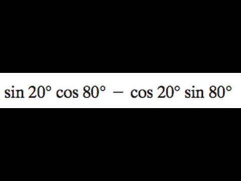 Find the exact value of sin20 * cos80 - cos20 * sin80