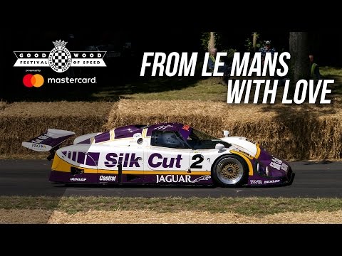 Screaming Le Mans winning Jaguar XJR-9 at FOS