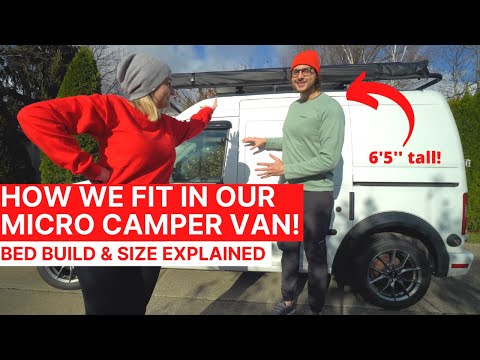 Ford Transit Connect Micro Camper Van Bed Size: Can Tall People Fit? Two People? Slat Bed Build