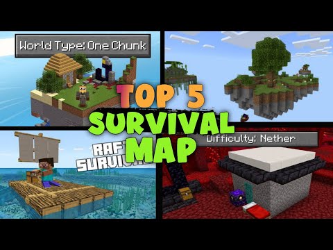 Top 5 Survival Minecraft Pe Maps in 1.19+