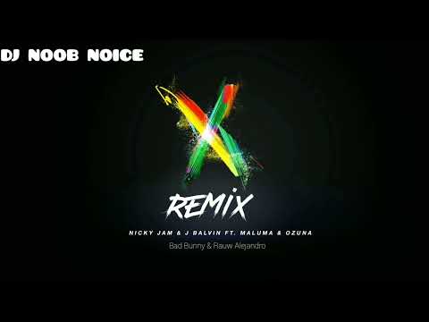 Nicky Jam and J Balvin - X (Remix) ft. Ozuna, Bad Bunny, Rauw Alejandro & Maluma (Audio)