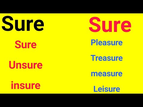 كلمات تحتوي على sure