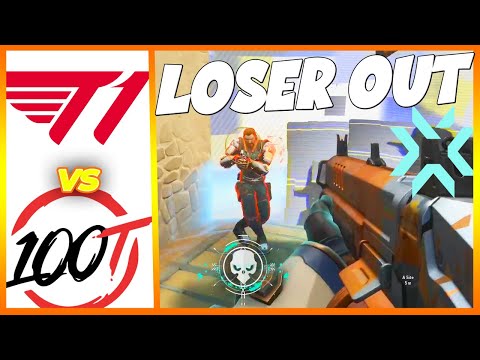 LOSER OUT! 100T vs T1 HIGHLIGHTS - VCT Challengers 3 NA VALORANT
