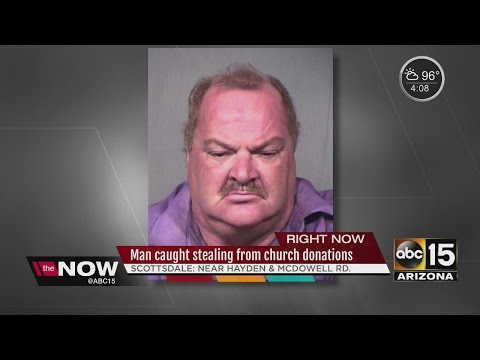 Man caught stealing church donation