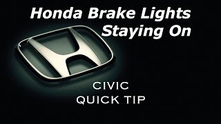 Honda Brake Lights Staying On when Car is OFF? - Civic Quick Tip - Bundys Garage