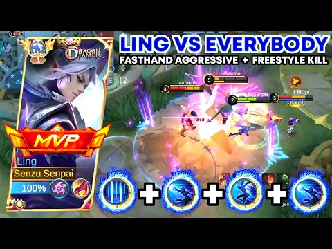 LING FASTHAND FREESTYLE KILL • SUPER AGGRESSIVE FOR BRUTAL KILL + PERFECT ROTATION Mobile Legends
