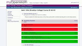 MyOpenMath for Instructors
