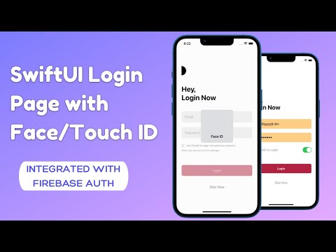 SwiftUI 3.0 Login Page With Face/Touch ID Integrated With Firebase Auth - Xcode 13 - UI/UX - Part 1