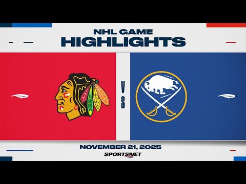NHL Highlights | Blackhawks vs. Sabres - November 21, 2025